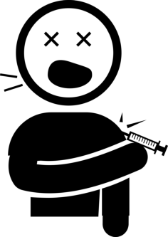 Boy Screaming Hurted With A Knife In His Shoulder Outline Svg Vector, Free Vectors File